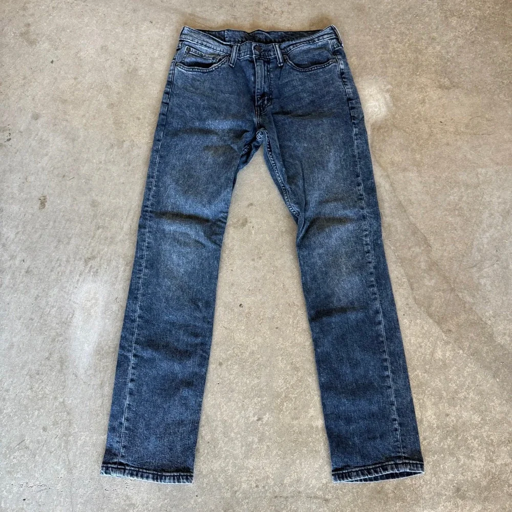 Levi's‎ 511 Slim Fit Jeans Mens 33x32 Dark Grey Acid Wash Denim